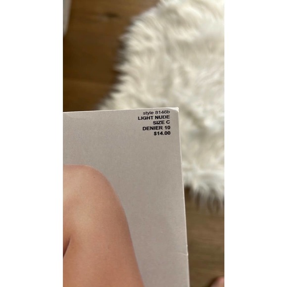 NWT Nordstrom Ultra sheer Control top stockings light nude size C Large - Picture 3 of 4